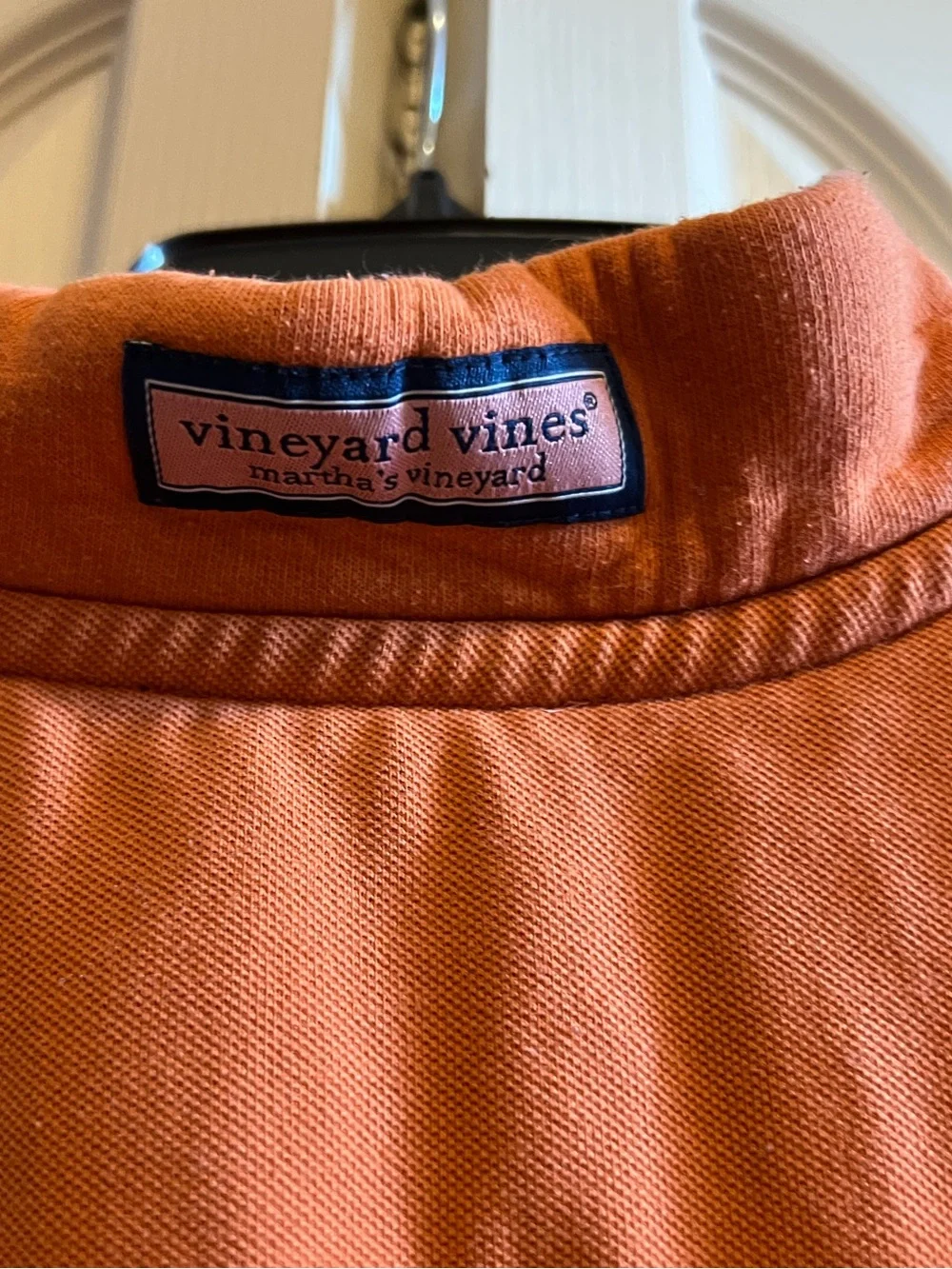 Vineyard Vines Men’s Half-Zip Pullover Sweater - Orange medium